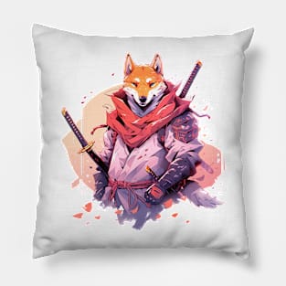 samurai fox Pillow