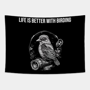 Bird watching , Bird Watching Gift, Bird Lover, Funny Birder, Ornithologist Tapestry