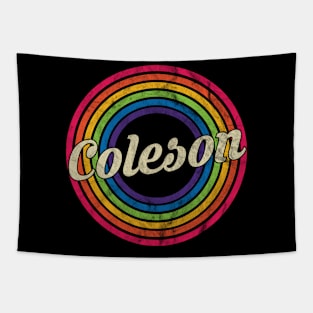 Coleson - Retro Rainbow Faded-Style Tapestry