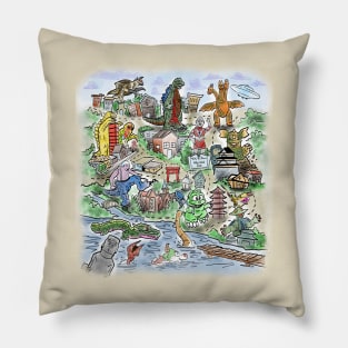 Welcome to Toku Toy Town! Pillow