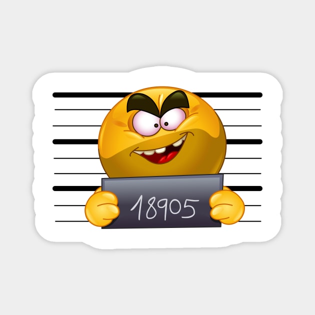 Arrested emoji Magnet by DigiToonsTreasures