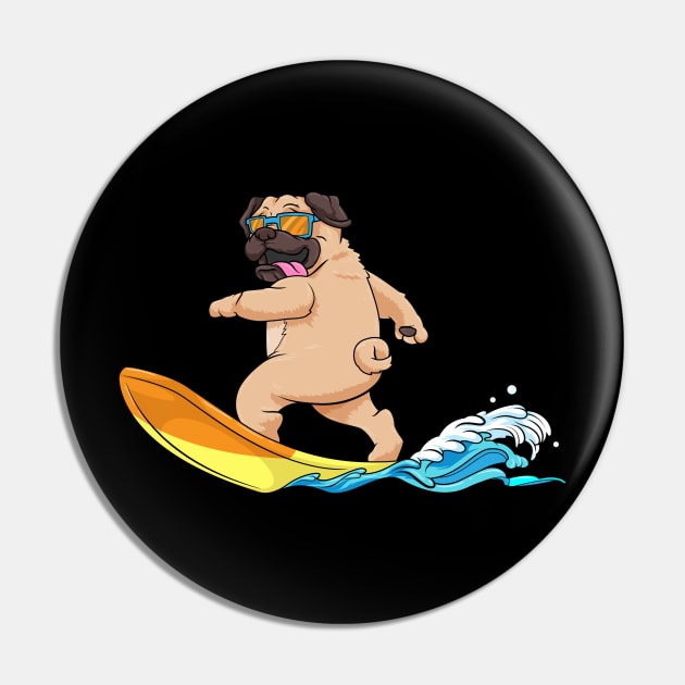 Cool pug is surfing Pin by Markus Schnabel