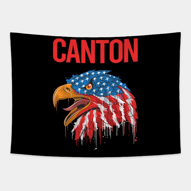 USA Eagle Canton Tapestry by flaskoverhand