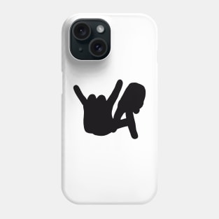 LA Rocks Silhouette, Black Phone Case