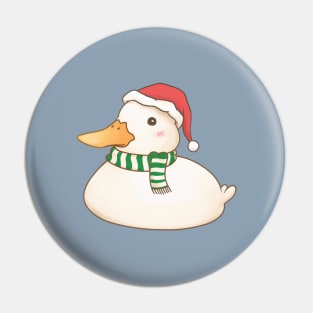 Christmas Duck in Santa Hat Pin