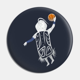 Dunking Basketball Player Pin