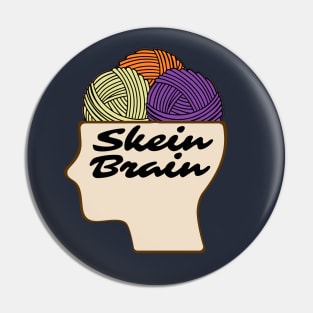 Skein On The Brain Graphic Pin