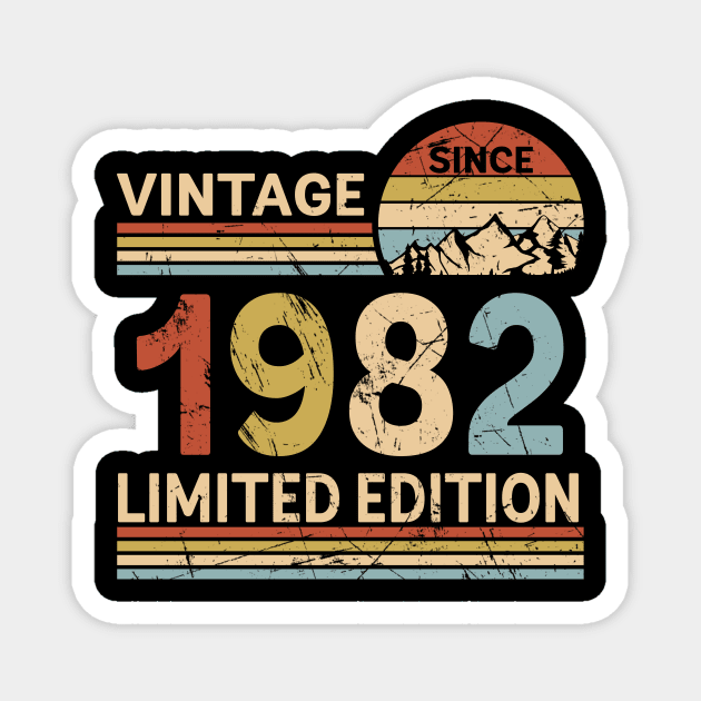 Vintage Since 1982 Limited Edition 41st Birthday Gift Vintage Men's Magnet by Schoenberger Willard