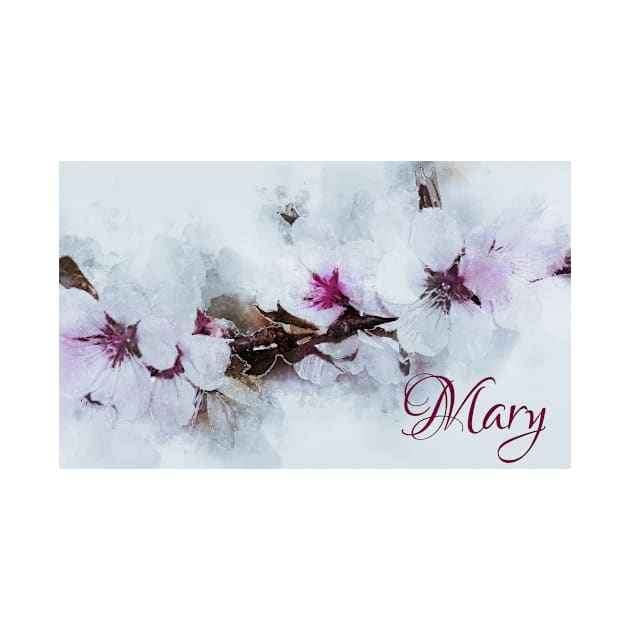 Cherry Blossom Designer Artwork Name Mary by Qwerdenker