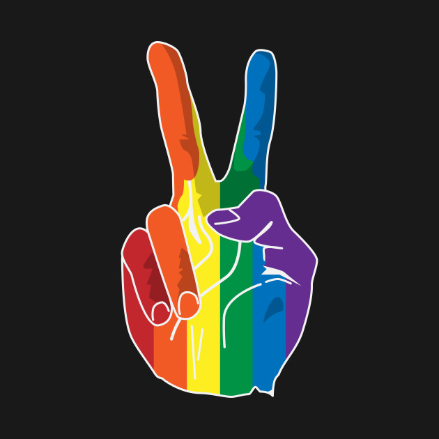 Sign of Peace (Rainbow Hand) .