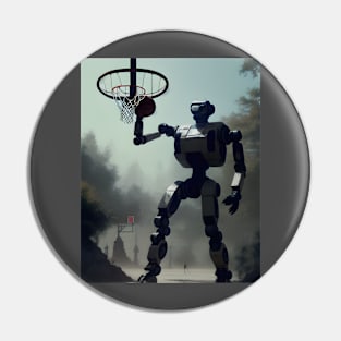 Humanoid Robot Playing Basketball Pin