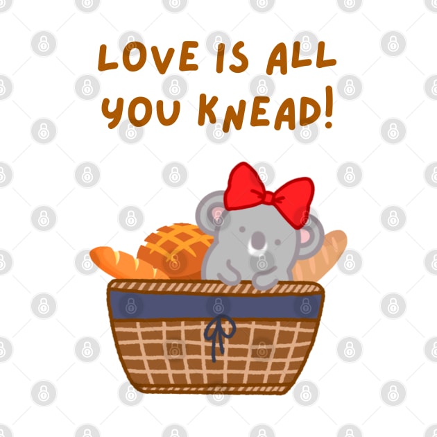 Love is All You Knead! Bread Basket Koala by theslothinme