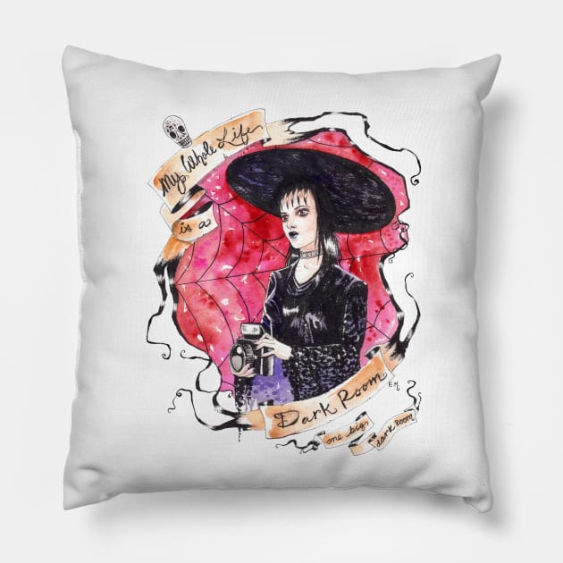 One Big Dark Room Pillow by Blackem_Art