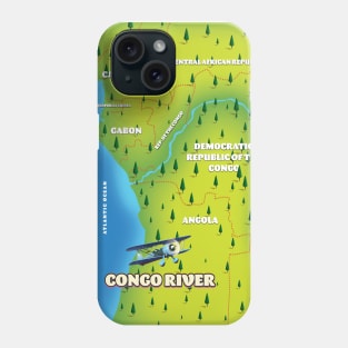Congo River Map Phone Case