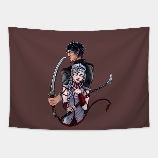 Nightvision: Dante and Nakai Tapestry by INKmagineandCreate