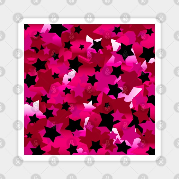 Punk Rock Stars Pink Magnet by BlakCircleGirl