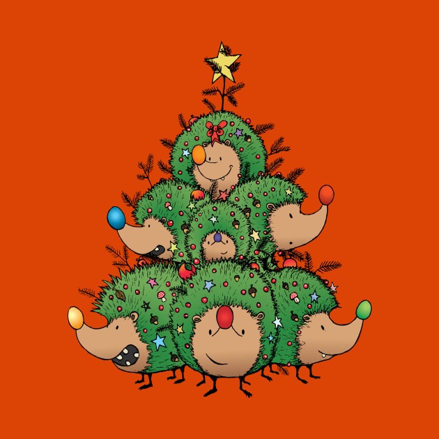 Hedgehogs Christmas tree by mangulica