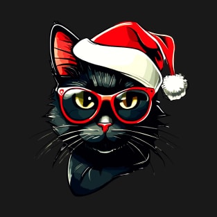 Cute Meow Santa T-Shirt