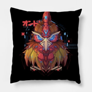 Mecha rooster chicken Pillow