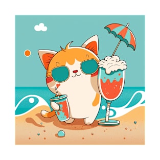 Happy Summer Cat T-Shirt