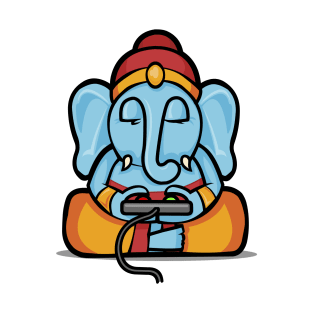 Ganesha plays video games T-Shirt