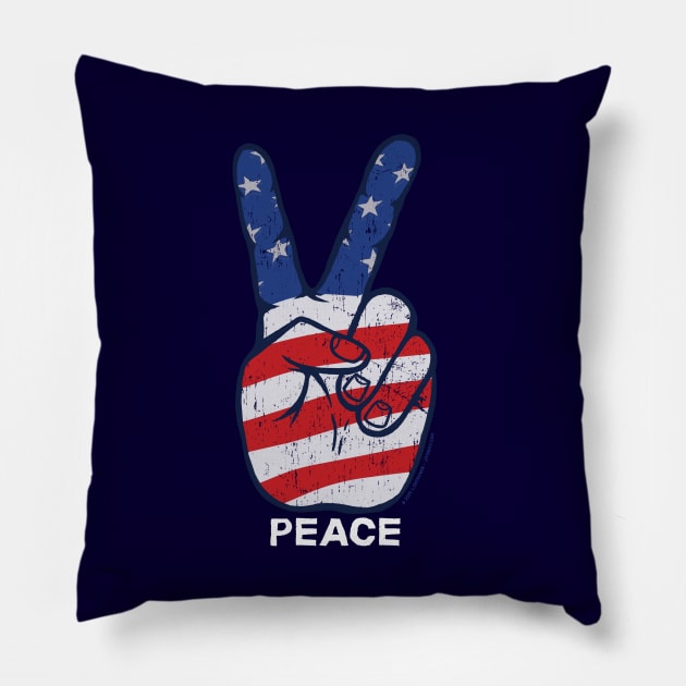 PEACE AMERICA Pillow by Jitterfly