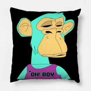 newest oh boy sad ape nft (non fungible token) Pillow