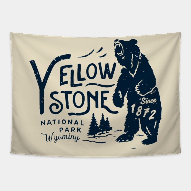 Yellowstone National Park Bear Tapestry by liamMarone