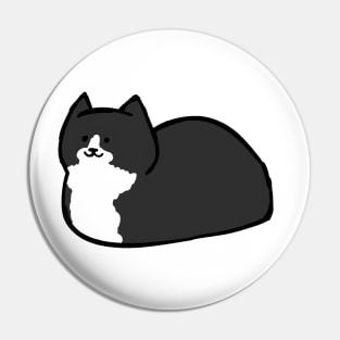 Tuxedo Cat Loaf Pin