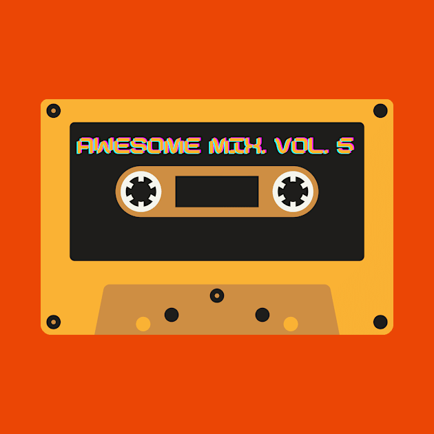 Awesome Mixtape Vol. 5 Casette Player Guardians of the galaxy by waltzart