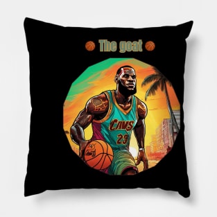 Lebron James goat Victor illustration artwork Pillow