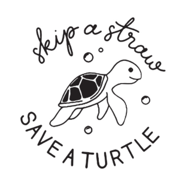 Skip A Straw Save A Turtle - Turtles - Kids T-Shirt ...
