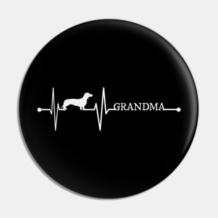 Dachshund Grandma Heartbeat Pin