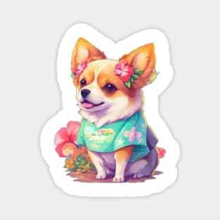 Dog Hawaiian Magnet