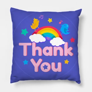 Bird Rainbow Pillow