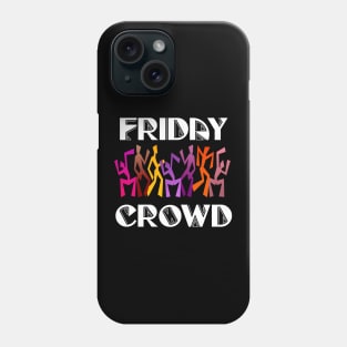 Friday crowd colorful dancing people Phone Case