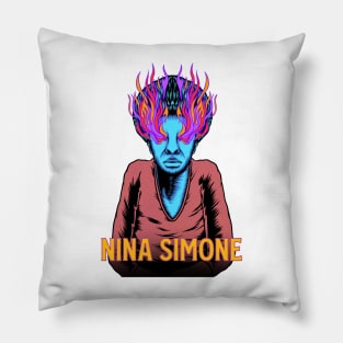 Nina Simone - Horror Fan Art Design Pillow