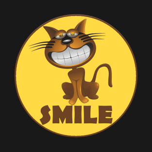 Brouwn Cat Smiling Funny Cats T-Shirt