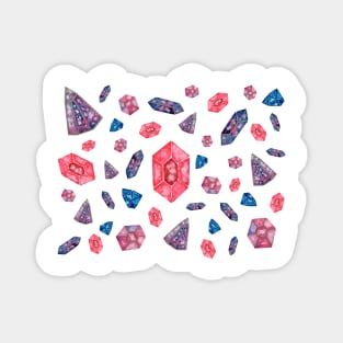 Pink gemstones pattern Magnet