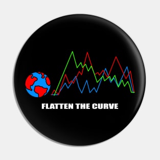 Awesome Flatten The Curve Graphic Illustration Pin