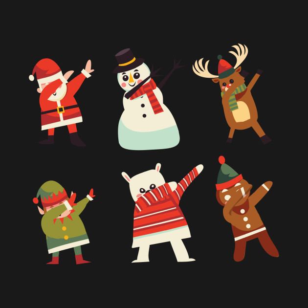 Discover Dabbing Christmas Santa Friends Dab - Dabbing Christmas Santa Friends Dab Tsh - T-Shirt