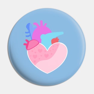 pink heart and arteries Pin