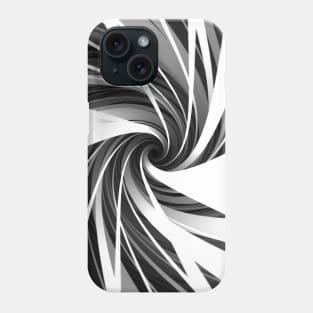 Swirling monochrome funnel Phone Case