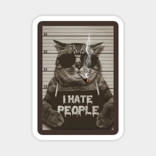 CAT I HATE PEOPLE Magnet