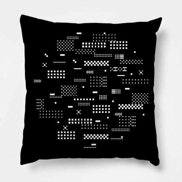 Circle Squared Pillow by StripedBlackCat