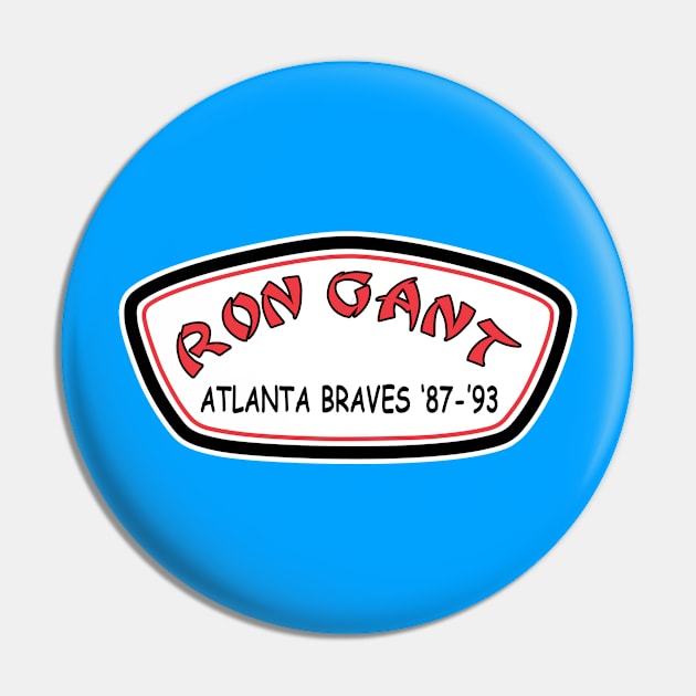 Ron Gant (Atlanta Braves) / Ron Jon Mashup Pin by RetroZest