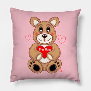 Free hugs bear Pillow