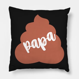 Papa Poop Family Emjoi Sticker Pillow