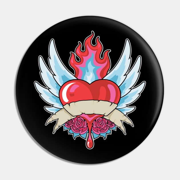 Flying Heart Pin by viSionDesign