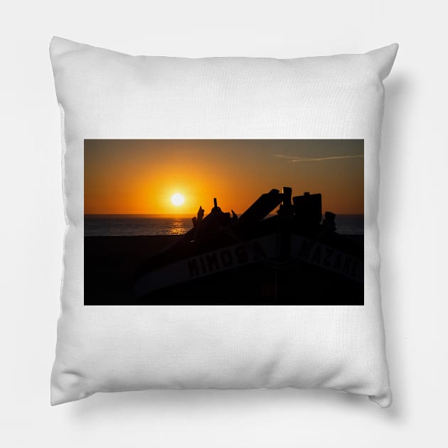 Fishing boat Pillow by ansaharju